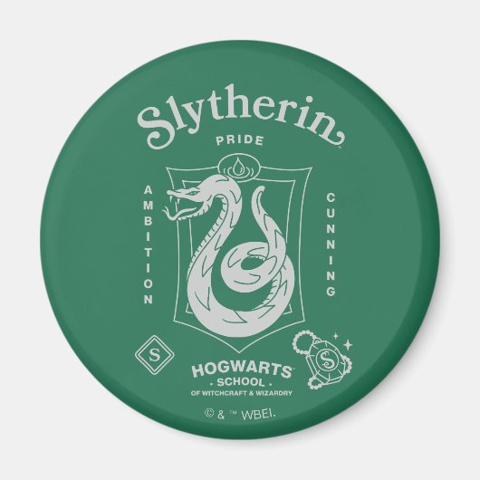 SLYTHERIN™ Pride Ambition Cunning Crest Magneet (Voorkant)