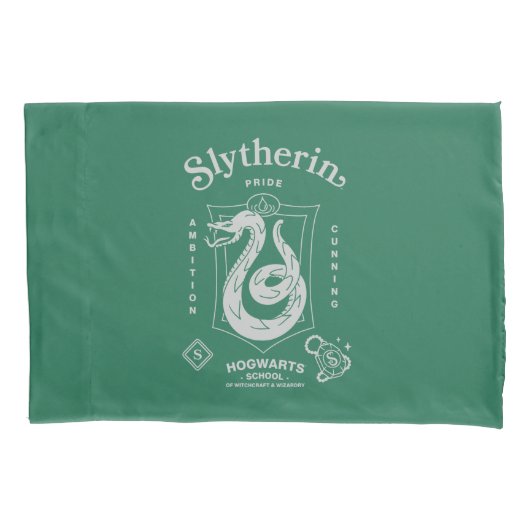 SLYTHERIN™ Trots Ambitie Sluwheid Wapen Kussensloop (Voorkant)