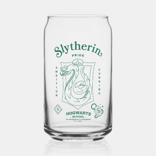 SLYTHERIN™ Trots Ambities Sluwheid Wapen Blikvorm Glas (Voorkant)