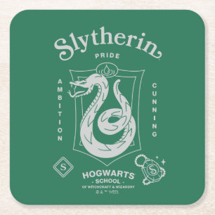 SLYTHERIN™ Trots Ambities Sluwheid Wapen Kartonnen Onderzetters