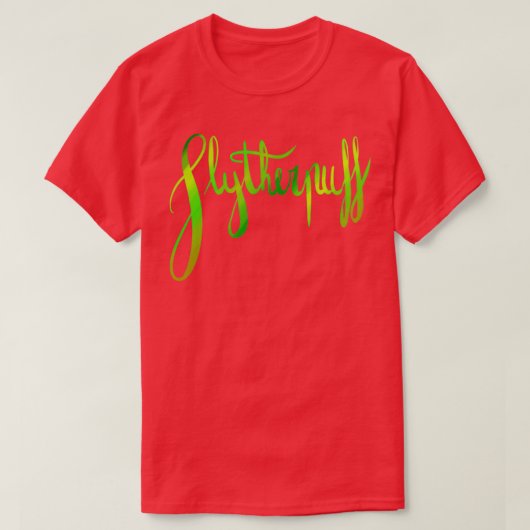 Slytherpuff Galligrafie T-shirt (Design voorkant)