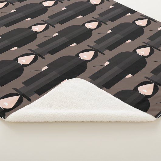 Slytherus – Patterned Sherpa Blanket Sherpa Deken (3/4)