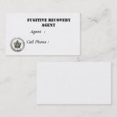 sm.badge, Fugitive Recovery Agent, Agent: Ce... Visitekaartje (Voorkant / Achterkant)
