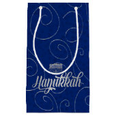 SM - Chanoeka Blauwe en Zilveren Wervelingen Klein Cadeauzakje (Voorkant)