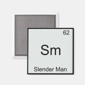 Sm - Dunne Man Grappig Chemie Elementsymbool Magneet (Voorkant / Achterkant)