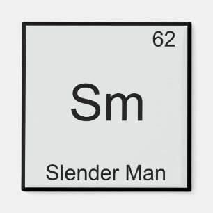 Sm - Dunne Man Grappig Chemie Elementsymbool Magneet