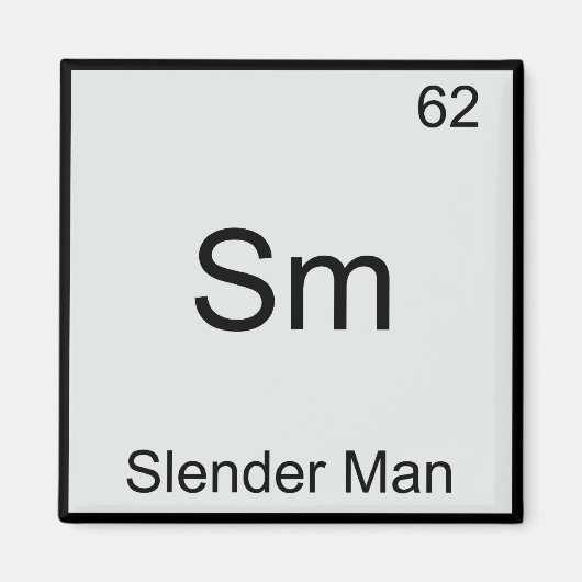 Sm - Dunne Man Grappig Chemie Elementsymbool Magneet (Voorkant)