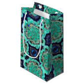 SM Gift Bag Azurite/Malachiet Geode Klein Cadeauzakje (Voorkant Gekanteld)