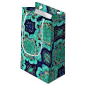 SM Gift Bag Azurite/Malachiet Geode Klein Cadeauzakje (Achterkant Gekanteld)