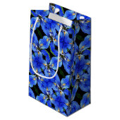 SM Gift Bag Blauwe Iris Klein Cadeauzakje (Achterkant Gekanteld)