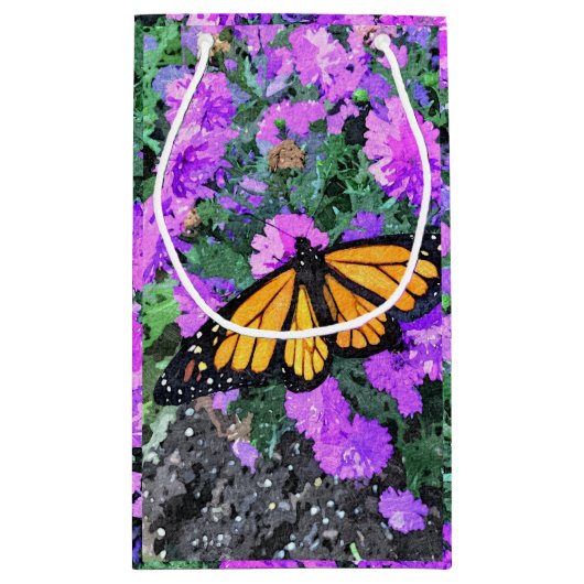 SM Gift Bag Monarch op Asters Klein Cadeauzakje (Achterkant)