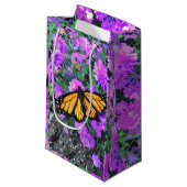 SM Gift Bag Monarch op Asters Klein Cadeauzakje (Voorkant Gekanteld)