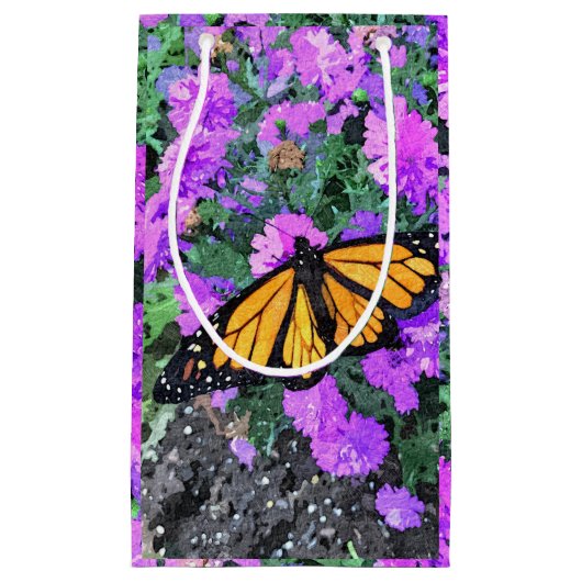 SM Gift Bag Monarch op Asters Klein Cadeauzakje (Voorkant)