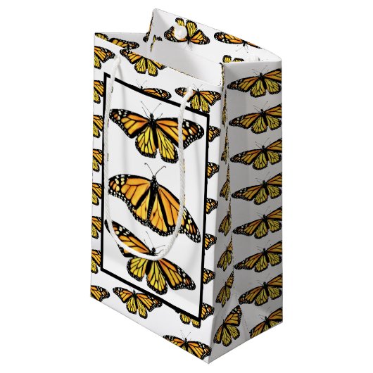 SM Gift Bag Monarch Vlinders Klein Cadeauzakje (Voorkant Gekanteld)