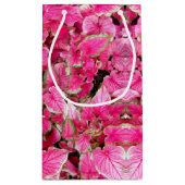 SM Gift Bag Roze bladeren Klein Cadeauzakje (Achterkant)