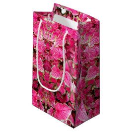 SM Gift Bag Roze bladeren Klein Cadeauzakje