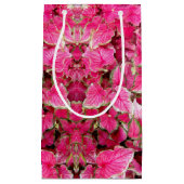 SM Gift Bag Roze bladeren Klein Cadeauzakje (Voorkant)