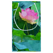 SM Gift Bag Roze Lotus Abstract Klein Cadeauzakje (Achterkant)