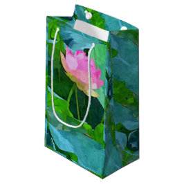 SM Gift Bag Roze Lotus Abstract Klein Cadeauzakje