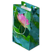 SM Gift Bag Roze Lotus Abstract Klein Cadeauzakje (Achterkant Gekanteld)