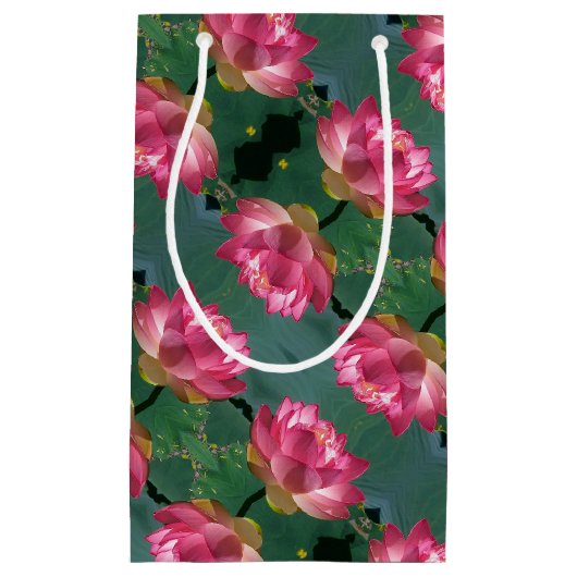 SM Gift Bag Roze Lotus Klein Cadeauzakje (Voorkant)