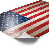 Sm.  Grunge Style American Flag Photo Print Foto Afdruk (Hoek)