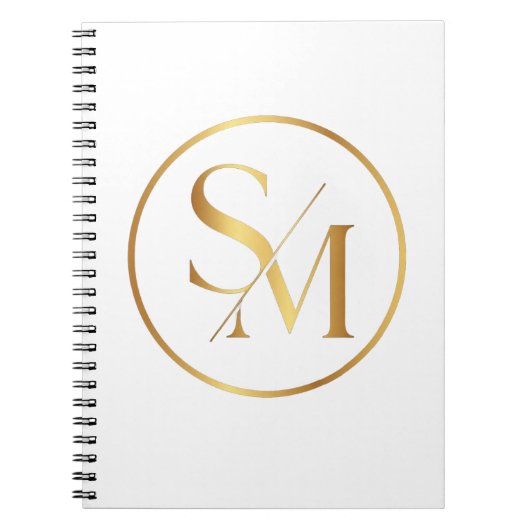 SM Minimaal Modern Ontwerp Notitieboek (Voorkant)