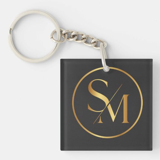 SM Minimaal Modern Ontwerp Sleutelhanger (voorkant)