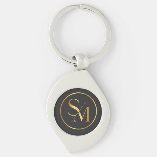 SM Minimaal Modern Ontwerp Sleutelhanger (Voorkant)