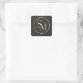 SM Minimaal Modern Ontwerp Vierkante Sticker (Tas)