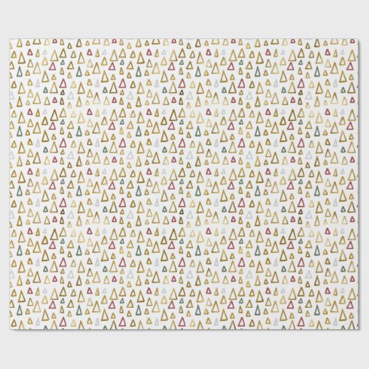 Sm Minimalist Geometric Christmas Tree  Cadeaupapier (Vlak)