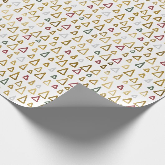 Sm Minimalist Geometric Christmas Tree Cadeaupapier (Hoek)