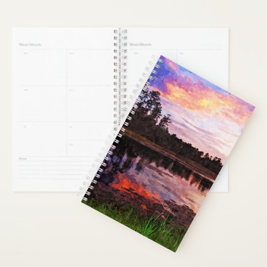 Sm Planner Zonsondergang bij de Vijver (Display)