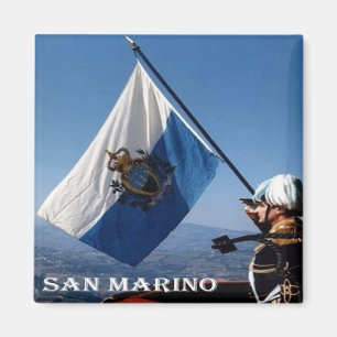 SM - San Marino - vlag San Marinese Magneet