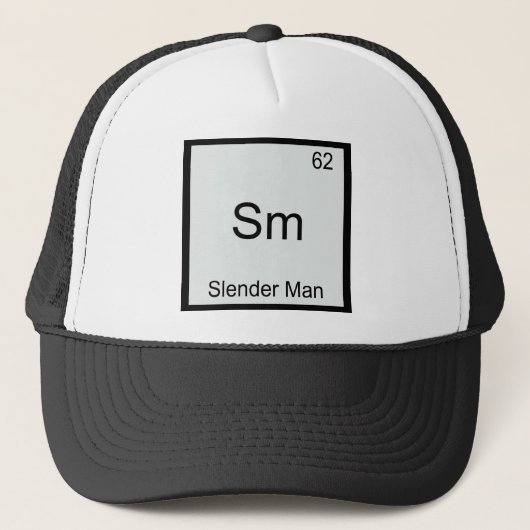 Sm - Slanke Man Grappig Chemie Element Symbool Trucker Pet (Voorkant)