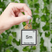 Sm - Slender Man Grappig Chemie Element Symbool Sleutelhanger (Hand)