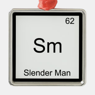 Sm - Slender Man Meme Scheikunde Periodiek Systeem Metalen Ornament