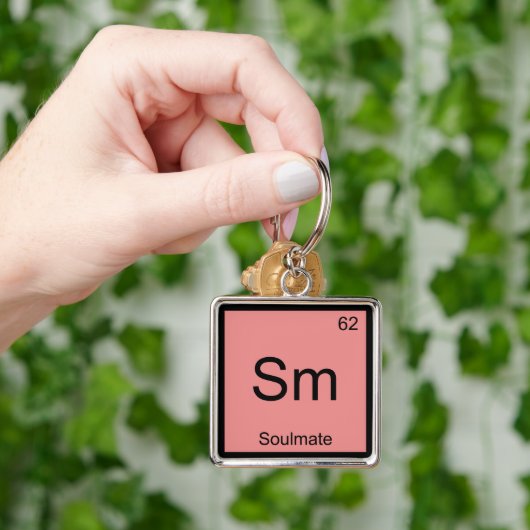 Sm - Soulmate Funny Chemistry Element Symbol T-shi Sleutelhanger (Hand)