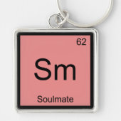 Sm - Soulmate Funny Chemistry Element Symbol T-shi Sleutelhanger (Voorkant)