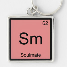 Sm - Soulmate Funny Chemistry Element Symbol T-shi Sleutelhanger