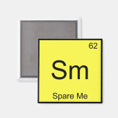 Sm - Spaar Mij Chemie Element Symbool Bowling T-sh Magneet (Voorkant / Achterkant)