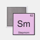 Sm - Stiefmoeder Grappig Chemie Element Symbool T- Magneet (Voorkant / Achterkant)