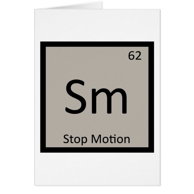 Sm - Stop met het chemisch symbool voor beweging (Voorkant)