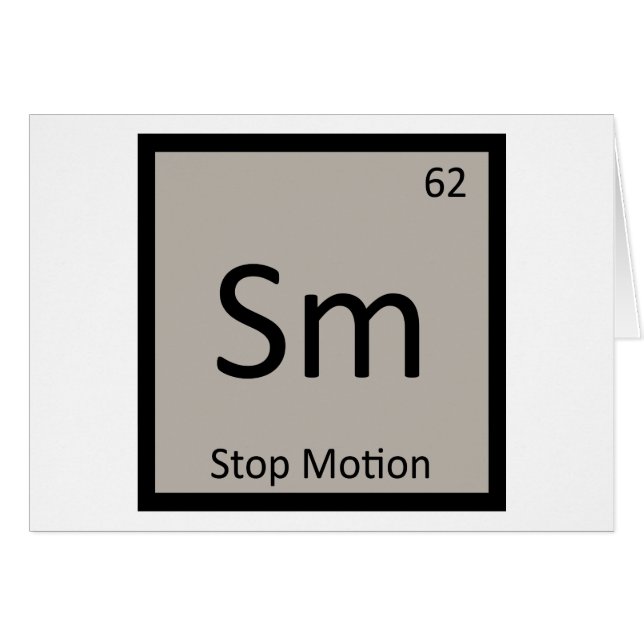 Sm - Stop Motion Animatie Chemisch Symbool (Voorkant Horizontaal)