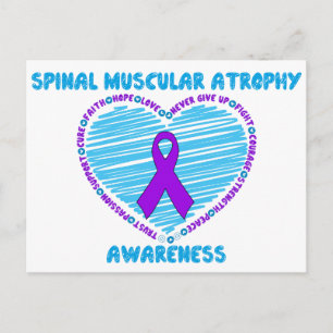 SMA Awareness RIbbon & Heart Briefkaart