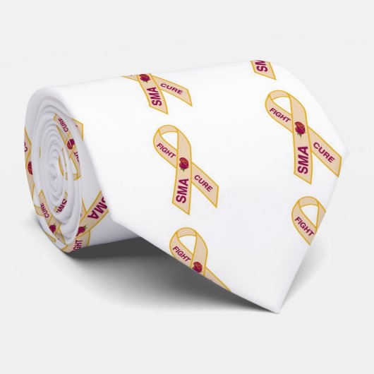 SMA Awareness Ribbon Stropdas (Opgerold)
