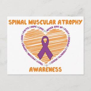 SMA Heart & Ribbon Briefkaart