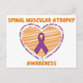 SMA Heart & Ribbon Briefkaart (Voorkant)