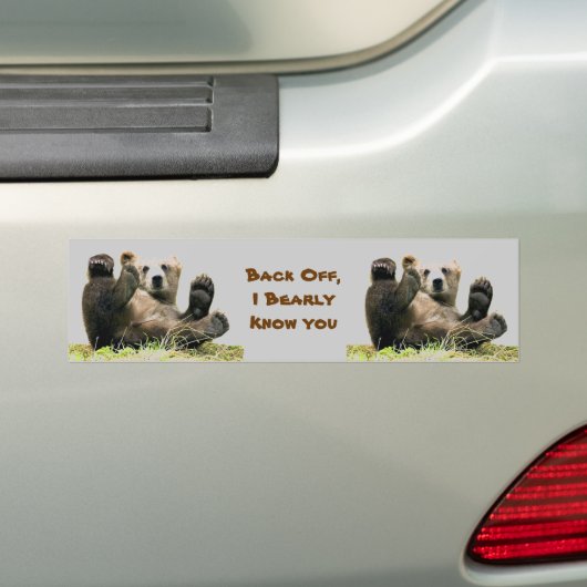 Smaak beren bumpersticker (Op auto)