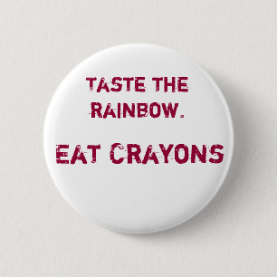 Smaak de regenboog ronde button 5,7 cm